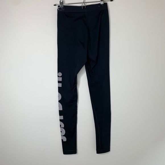 Nike Pro Warm Fleece Just Do it Logo Leggings Running Dri fit Black Second layer - Picture 14 of 15